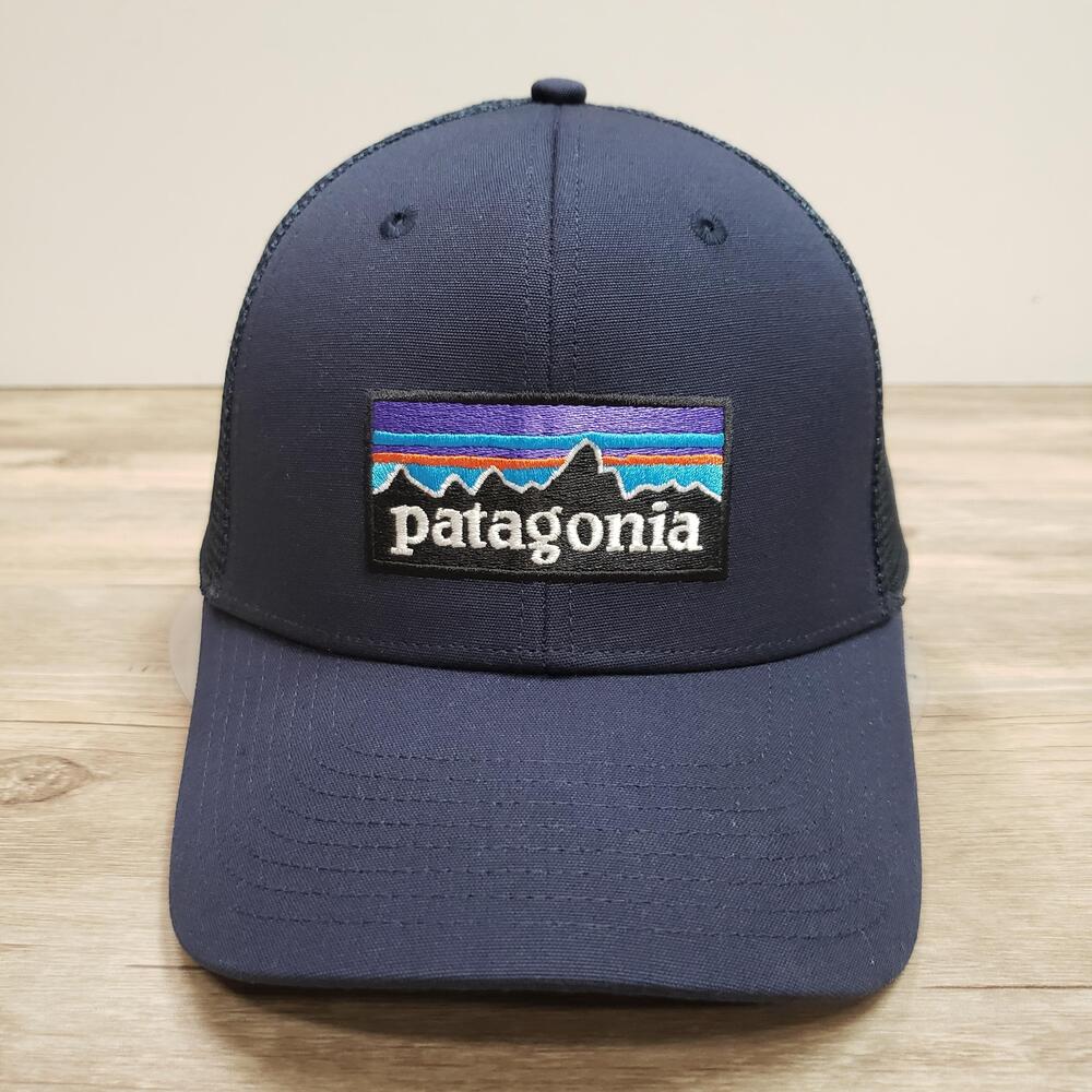 Patagonia Hat Cap Snapback Mens One Size Blue Mesh Trucker Patch Logo Adj